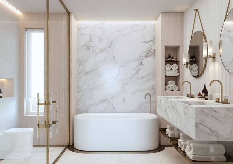 Магия мрамора: стильные идеи для вашей ванной комнаты