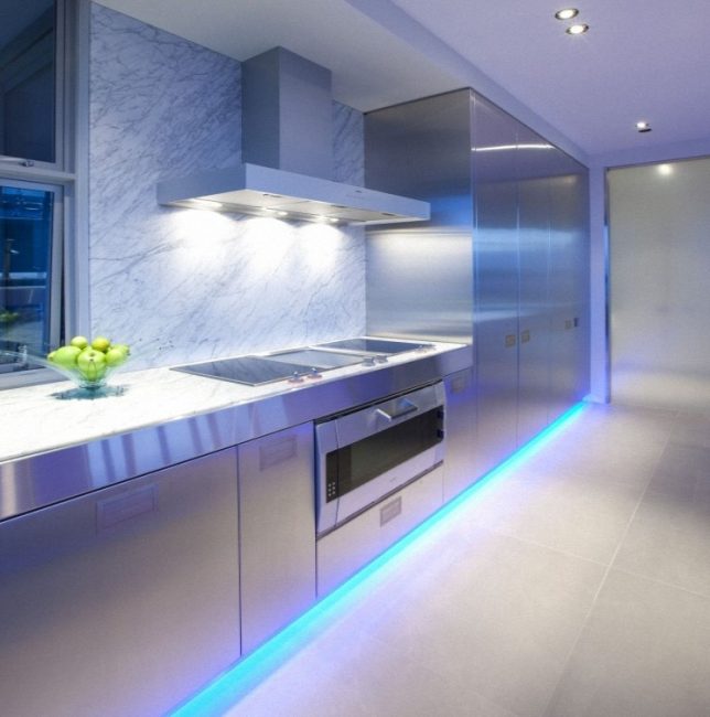Дизайн кухни 8 кв. м стиль функциональность комфорт-источники для декоративной подсветки