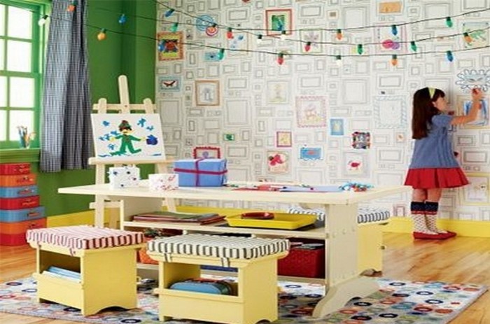 Ремонт детской комнаты своими руками фото-59