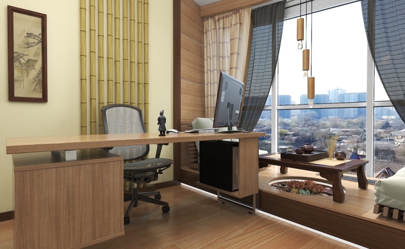 Домашний офис в японском стиле: особенности интерьера, выбор цвета и декора