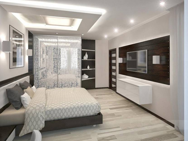 Современная светлая спальня: вариации цветов и стилей
