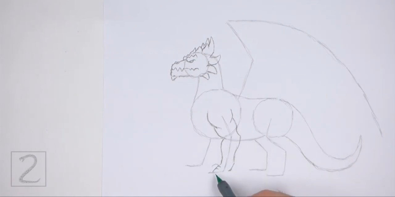 Как нарисовать дракона — символ 2024 года